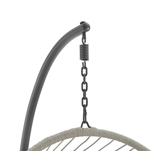 Harrington Rattan + Rope Indoor Outdoor Single Hanging Chair