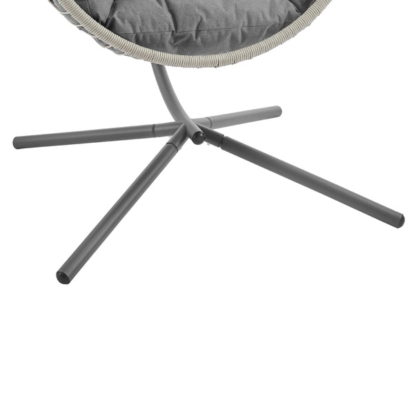 Harrington Rattan + Rope Indoor Outdoor Single Hanging Chair