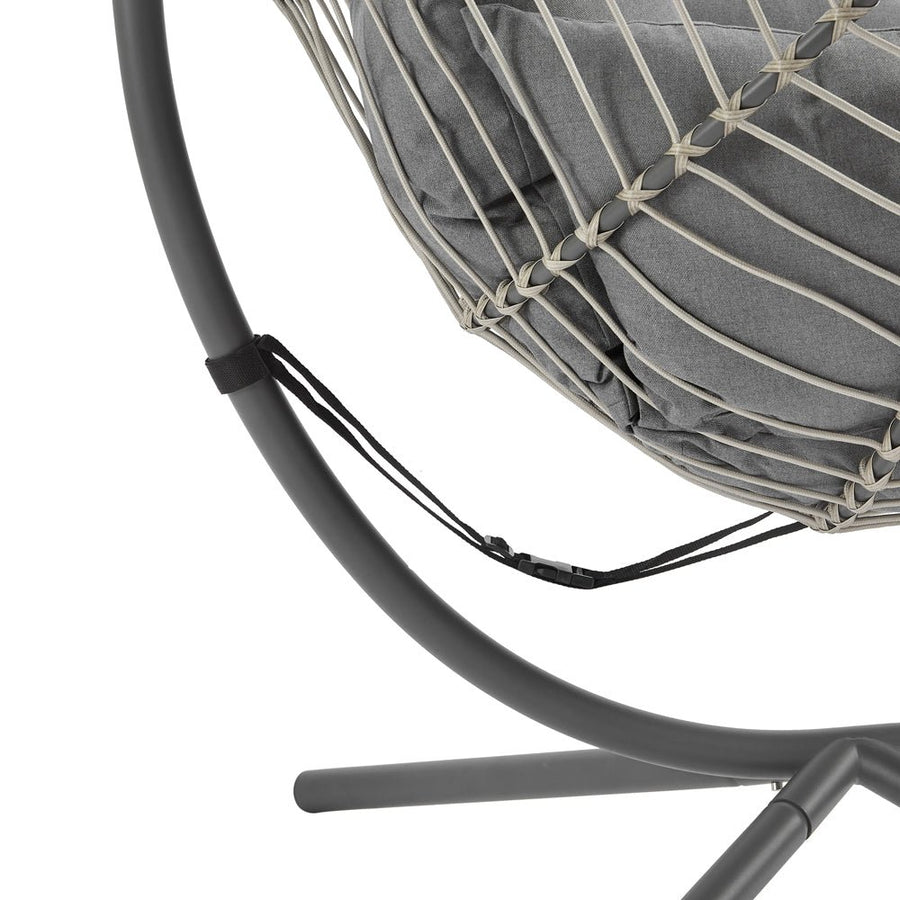 Harrington Rattan + Rope Indoor Outdoor Single Hanging Chair