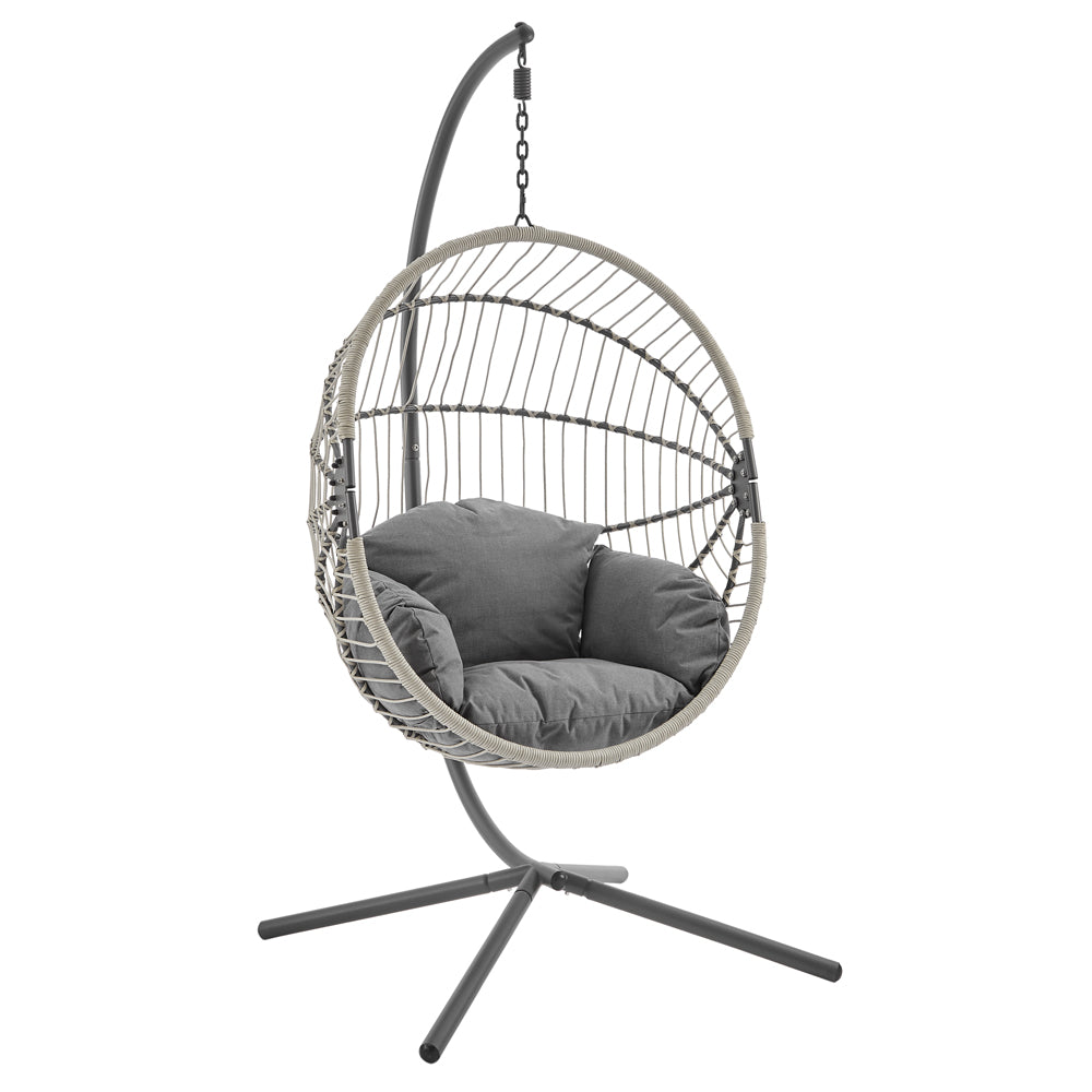 Harrington Rattan + Rope Indoor Outdoor SINGLE Hanging Chair
