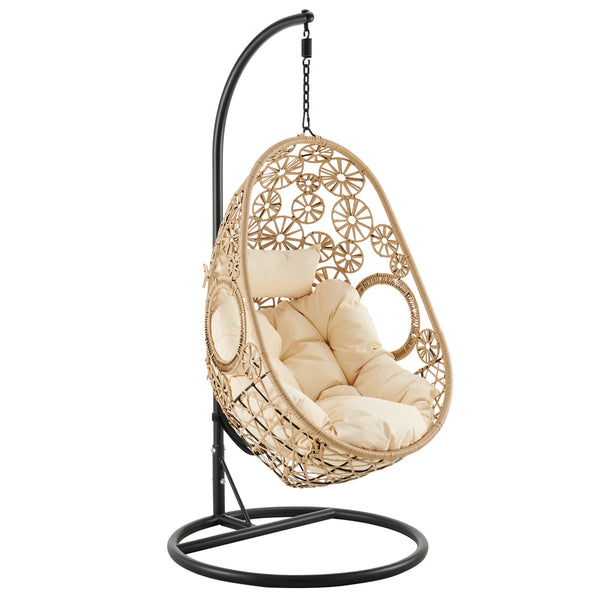 Daisy Floral Pattern Indoor Outdoor Hanging Chair