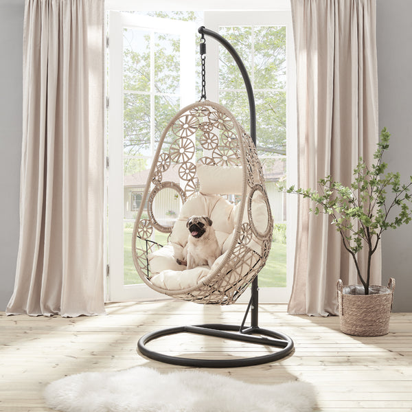 Daisy Floral Pattern Indoor Outdoor Hanging Chair