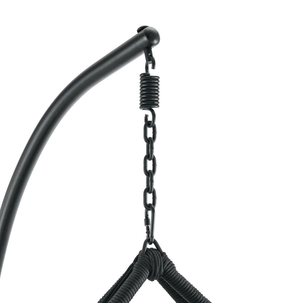 Lydia Geometric Rattan & Rope Mix Indoor Outdoor Hanging Chair