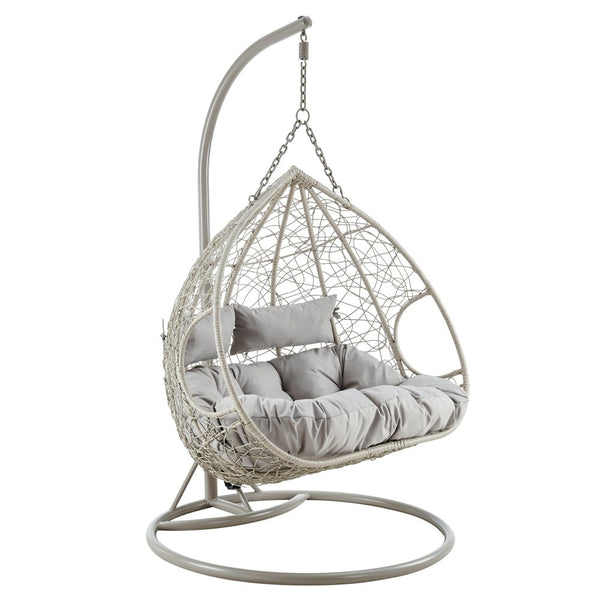 Deneb Light Grey Indoor Outdoor Double Hanging Chair
