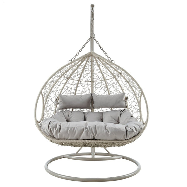 Deneb Light Grey Indoor Outdoor Double Hanging Chair