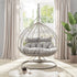 Deneb Light Grey Indoor Outdoor Double Hanging Chair - daals