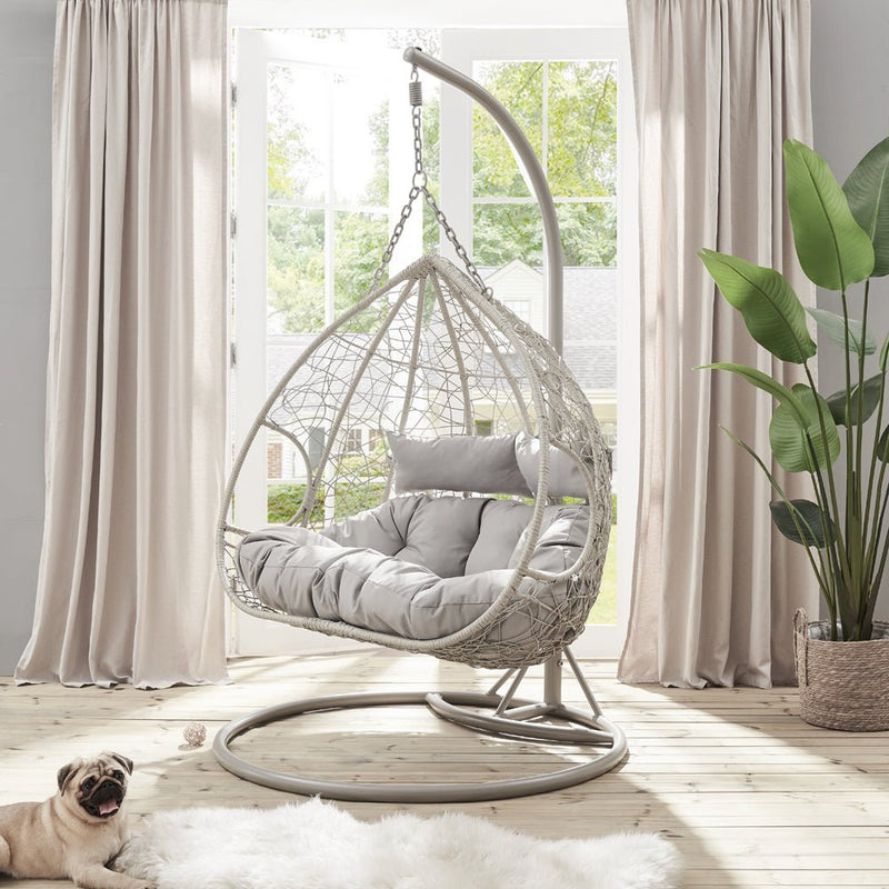 Deneb Light Grey Indoor Outdoor Double Hanging Chair