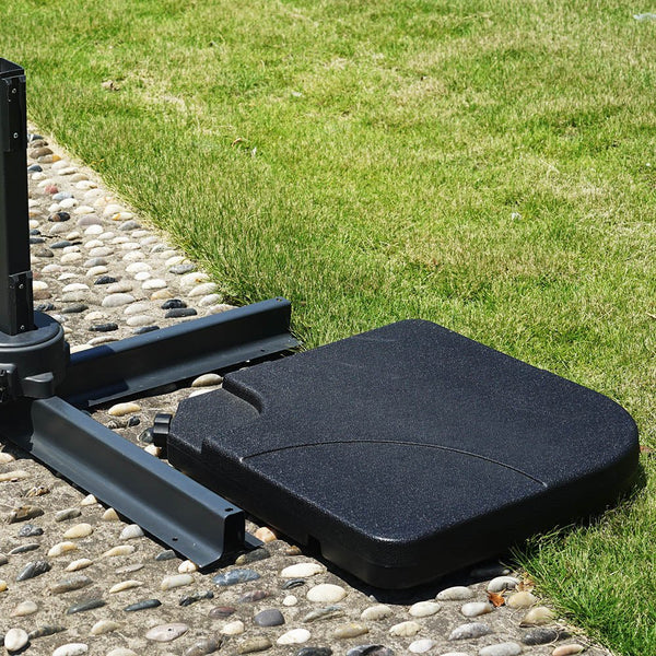 Pack of 4 Square Sand/Water Fillable Parasol Base Weights