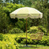 Gabriel Yellow and White Striped Fringed Parasol with Tilt - daals
