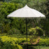 Hacienda 2.4M Beige Beaded Carousel Garden Parasol with Fringe Tassels and Aluminium Tilt - daals
