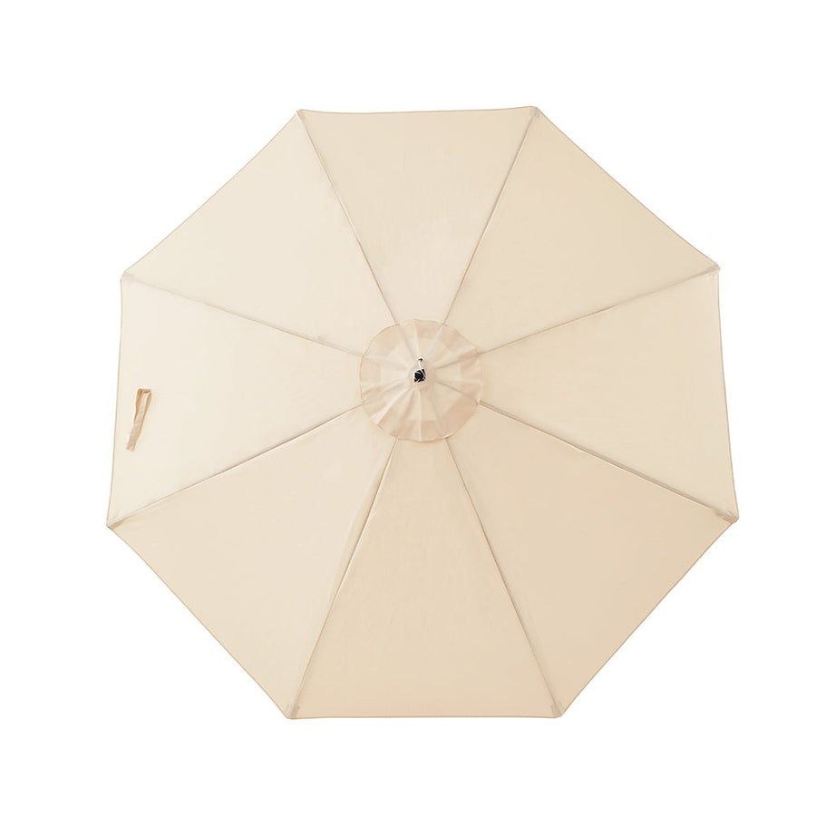 3M LED Light Aluminium Frame Garden Parasol with Tilt Crank, Beige