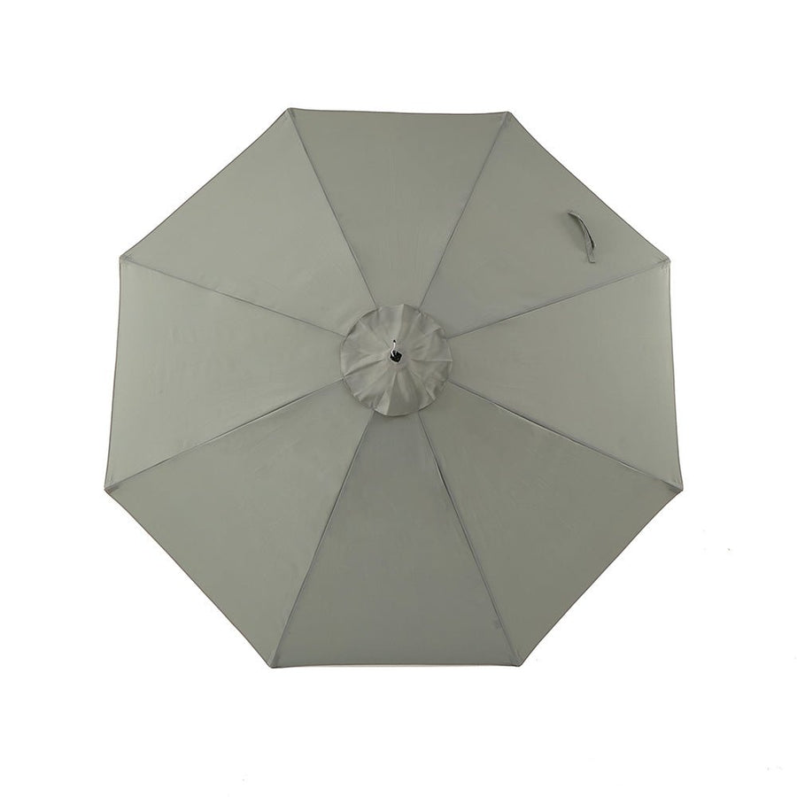 3M LED Light Aluminium Frame Garden Parasol with Tilt Crank, Grey