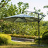 3M LED Light Cantilever Garden Leanover Parasol, Grey