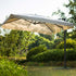 300cm Large Square 360° Aluminium Roma Cantilever Garden Hanging Parasol, Beige