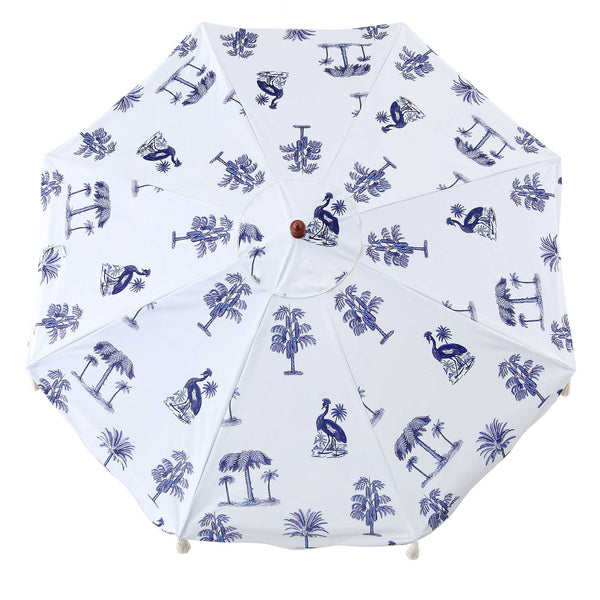 Tropical Pattern 2.6M Octagonal Tassel Parasol with Aluminium Tilt