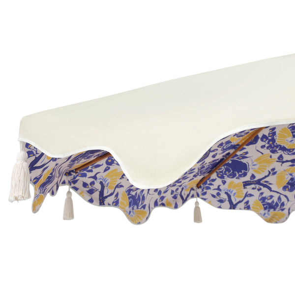 Butterfly & Flower 2.6M Octagonal Tassel Parasol with Aluminium Tilt