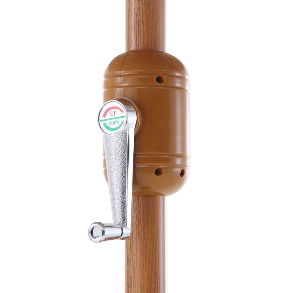 Green Chevron 2.6M Octagonal Tassel Parasol with Aluminium Tilt