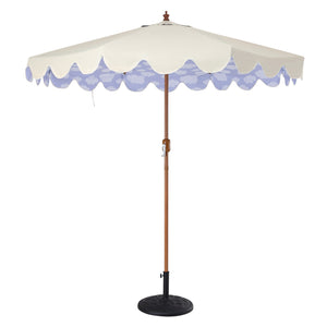 Cloud Pattern 2.6M Octagonal Tassel Parasol with Aluminium Tilt