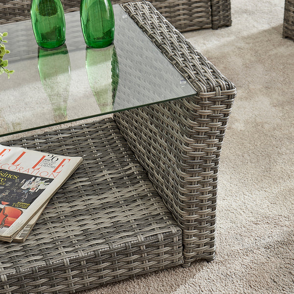 Corfu 4 Seater Garden Furniture Set in Grey daals