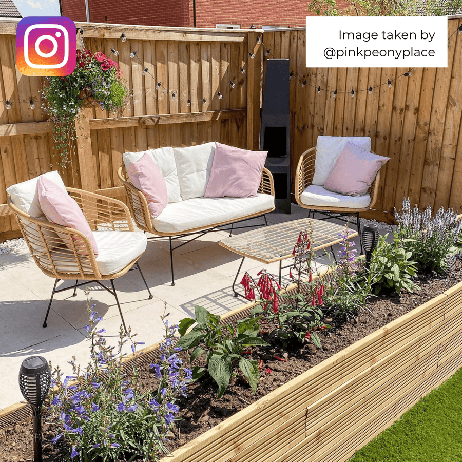 St Loy Natural 4 Seater Rattan Sofa set