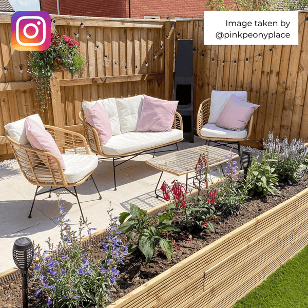 St Loy Natural 4 Seater Rattan Sofa set