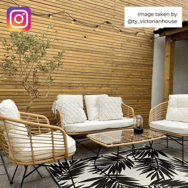 St Loy Natural 4 Seater Rattan Sofa set