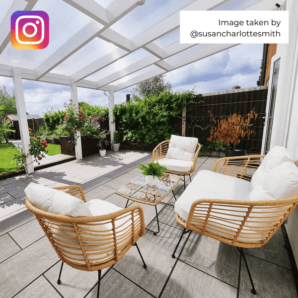 St Loy Natural 4 Seater Rattan Sofa set