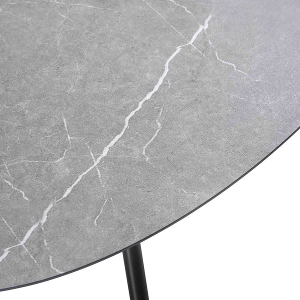 Montebello 4-Seater Outdoor Black Rope and Aluminium Sofa Set with Grey Ceramic Coffee Table