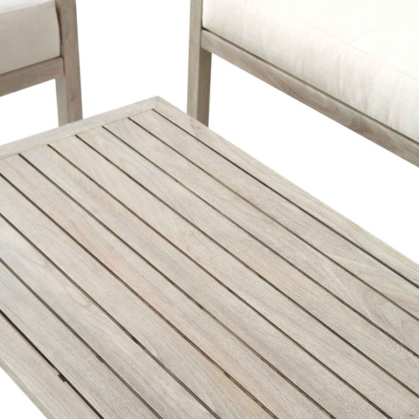 Earlswood Aluminium Washed Wood Effect Sofa Set with Coffee Table