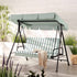 Champneys Outdoor Reclining Swing with Canopy, Sage Green Striped - daals
