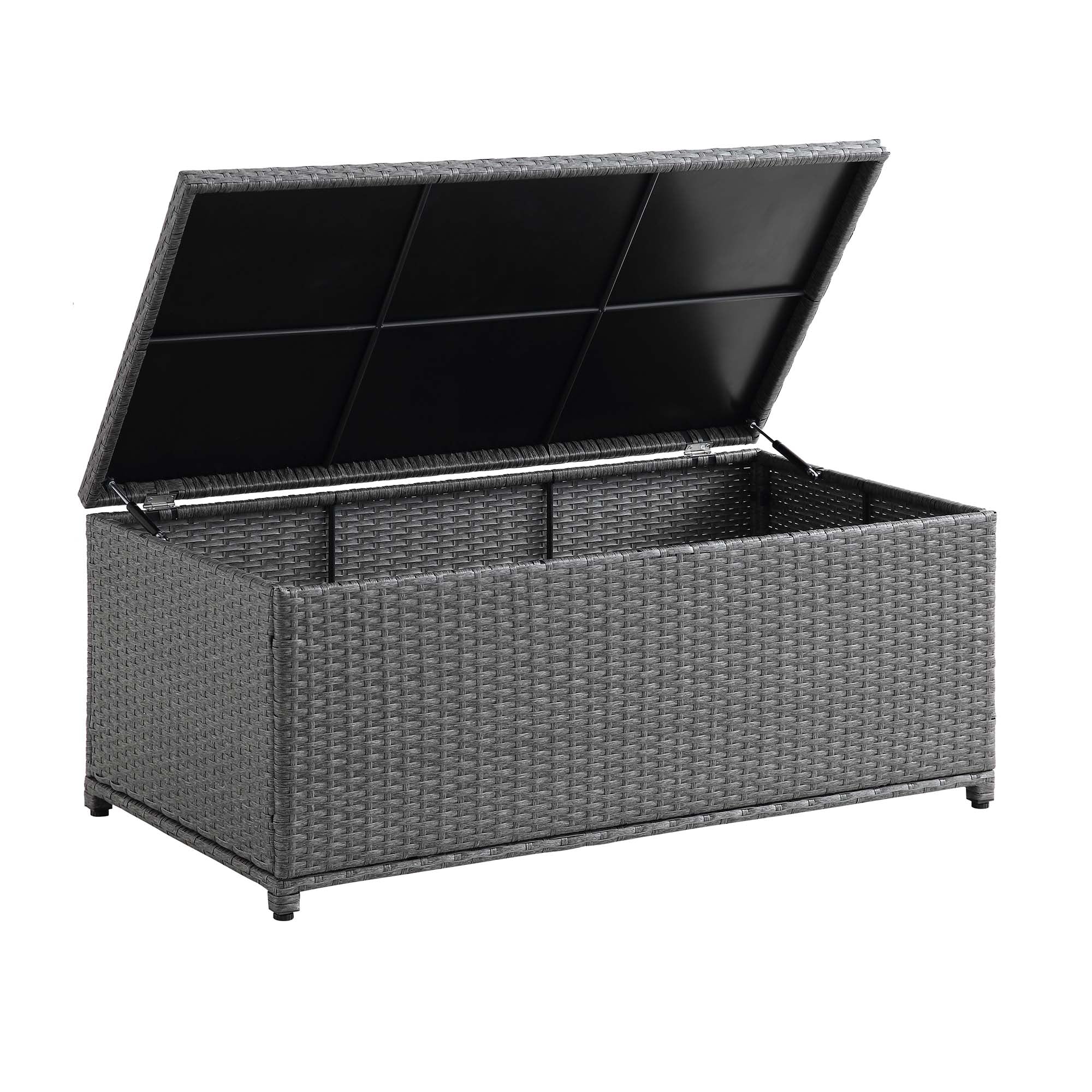 Granchester 120cm Rattan Storage Box, Grey | daals