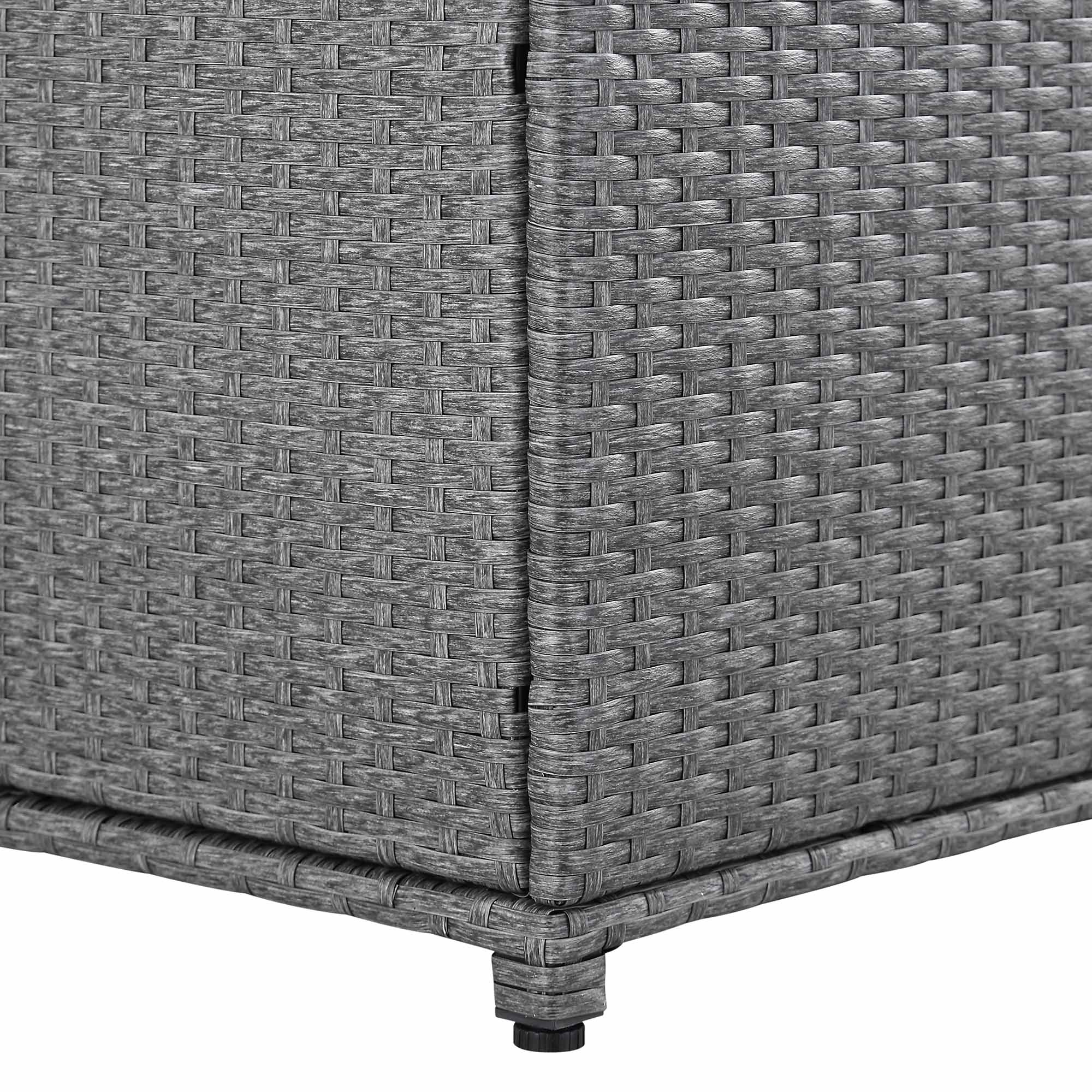Granchester 120cm Rattan Storage Box, Grey