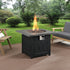Square Outdoor 32" x 32" 50,000BTUs Real Concrete Gas Firepit Table - daals