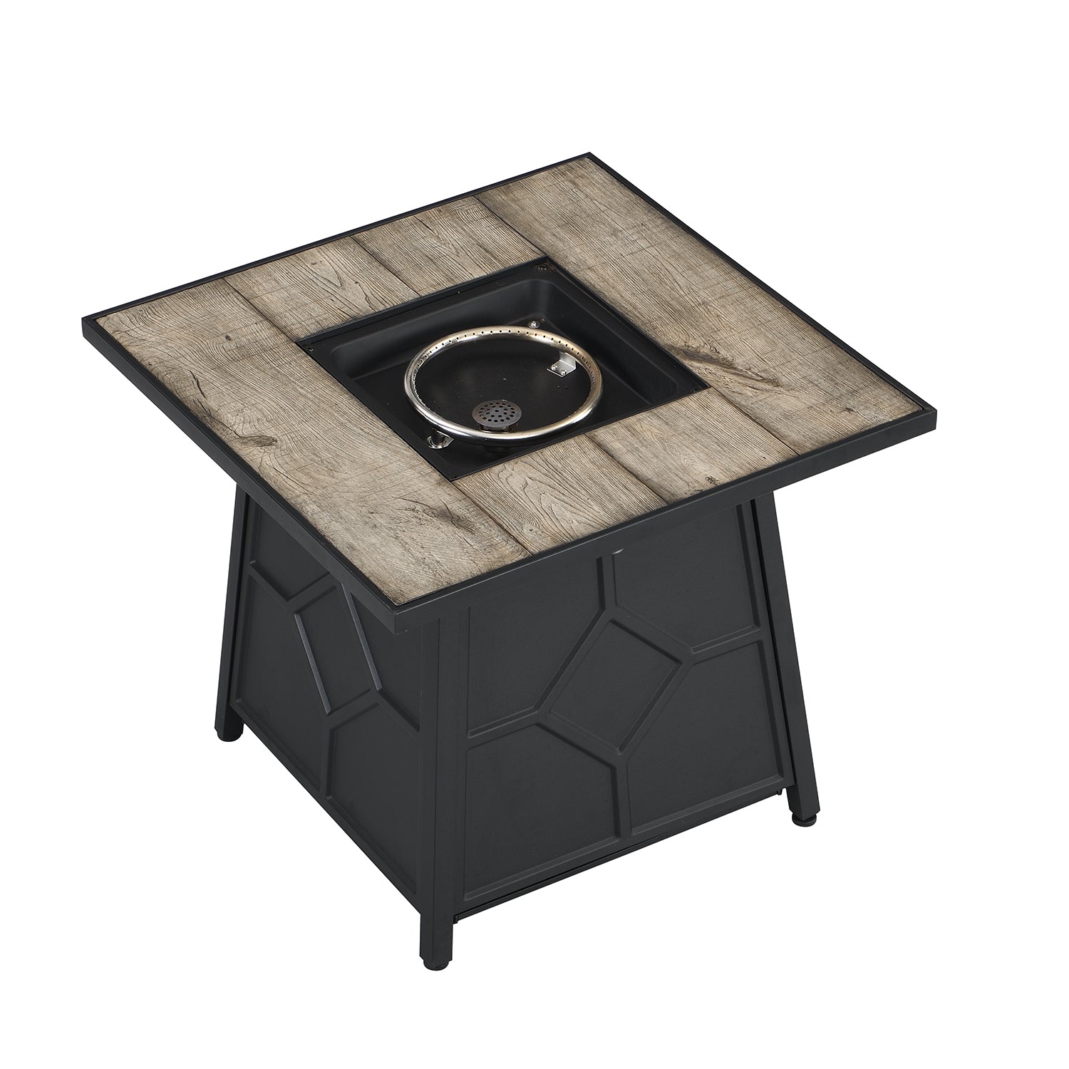 Square Outdoor 30" x 30"  40,000BTUs Real Concrete Fire Pit Table