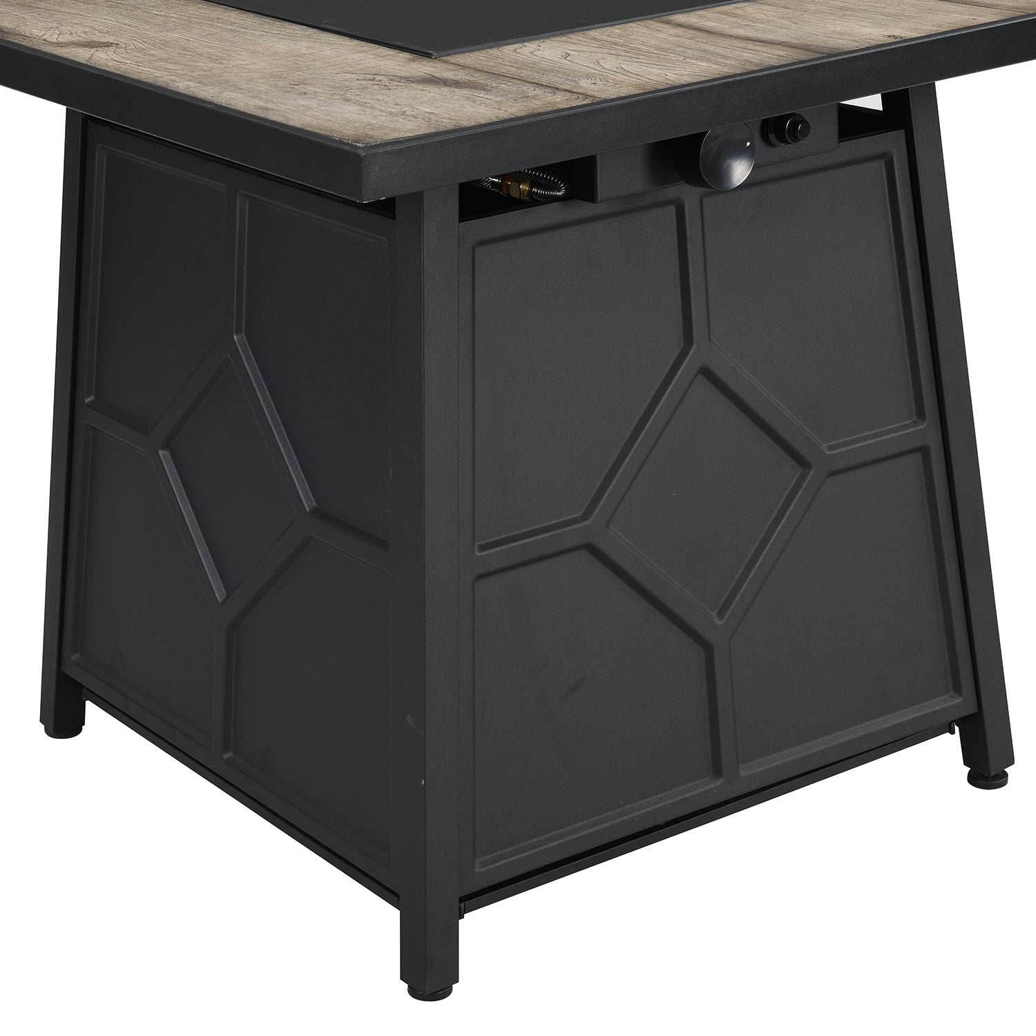 Square Outdoor 30" x 30"  40,000BTUs Real Concrete Fire Pit Table
