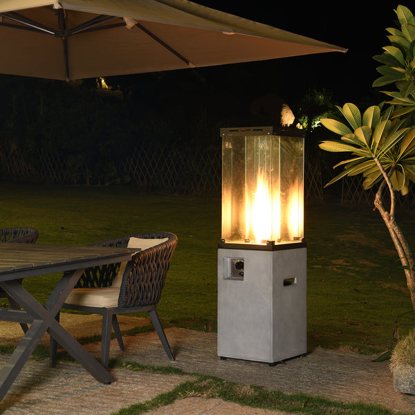 Freestanding 1.5 m Tall Real Concrete Patio Heater 40,000 BTUs