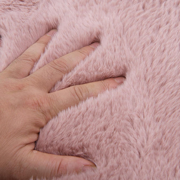 Lush Supersoft Pink Faux Fur Rug - 80 x 150 cm