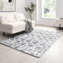 Trellis Grey Distressed Printed Rug 140 x 200 cm - daals