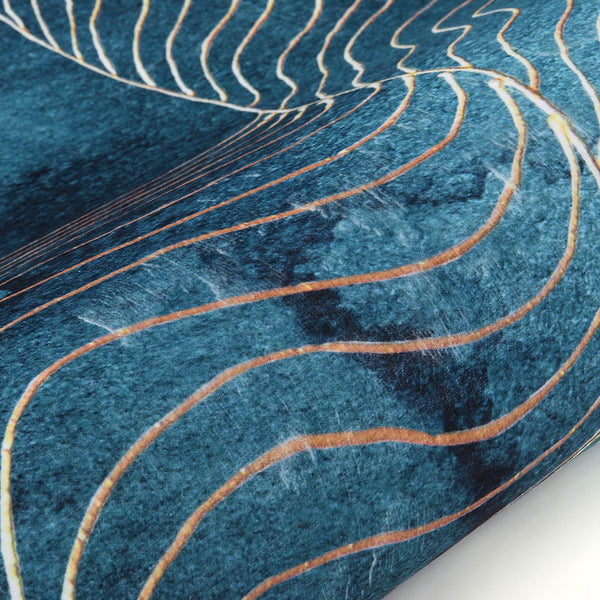 Inkwell Topaz Blue and Gold Rug 160 x 230 cm