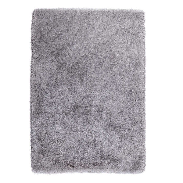 Silver Tufted Shaggy Rug 140 x 200 cm