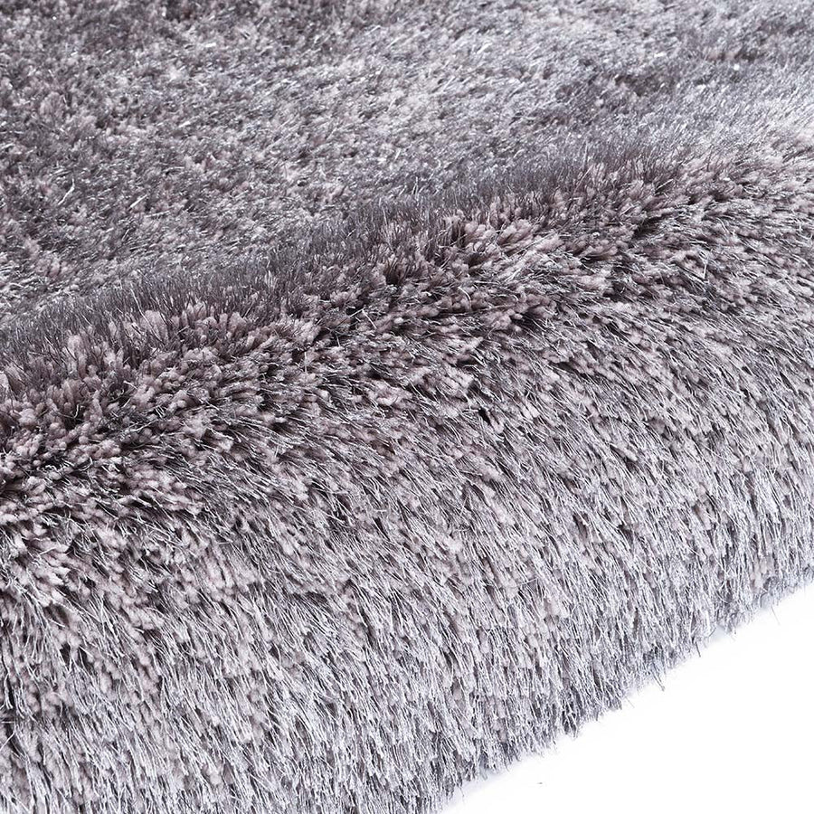 Silver Tufted Shaggy Rug 140 x 200 cm