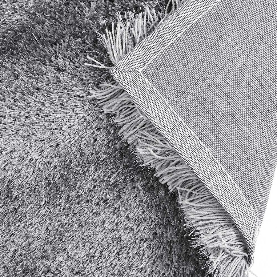 Silver Tufted Shaggy Rug 140 x 200 cm