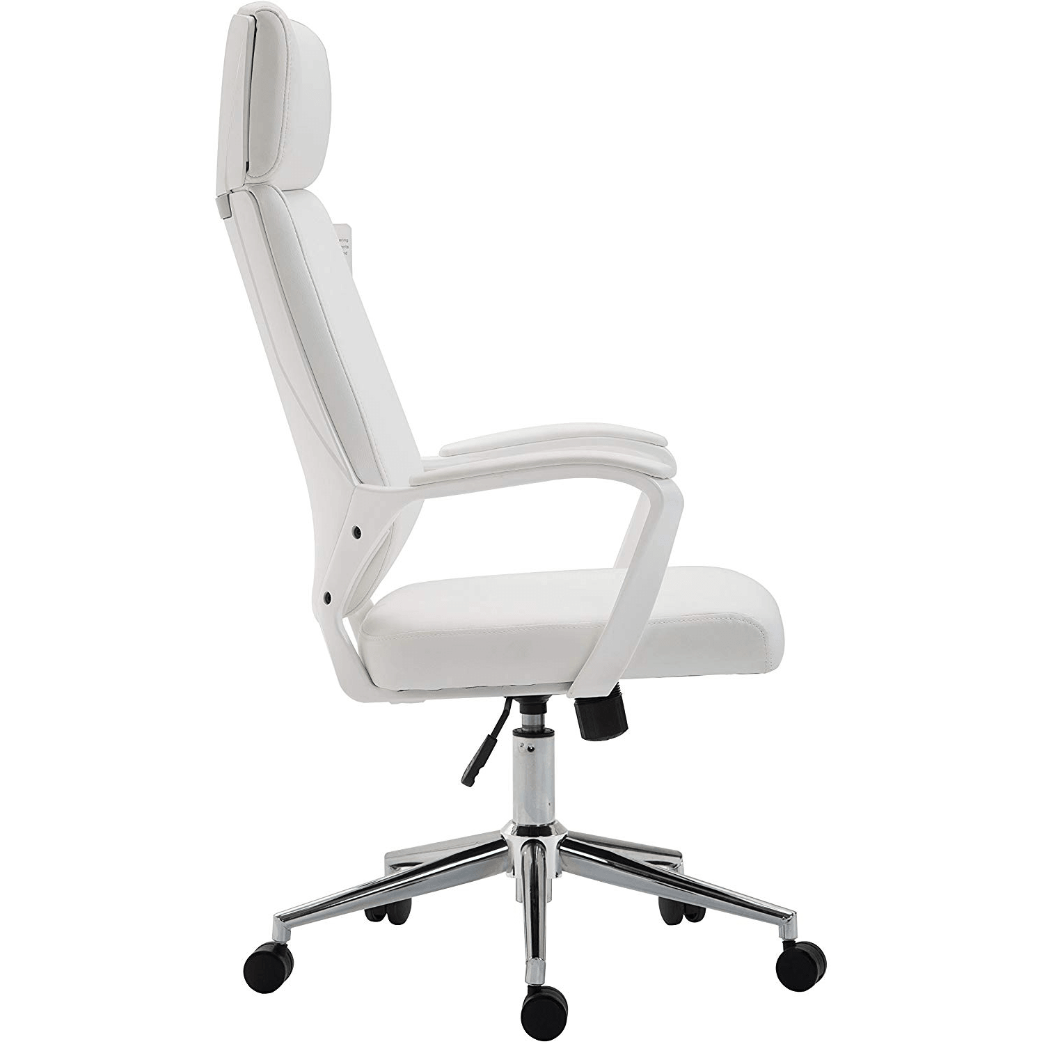 Cherry Tree Furniture High Back Modern Design PU Leather Swivel Office Chair Computer Desk Chair, MO68 White