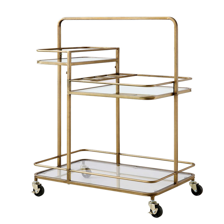 Clementine Antique Brass Effect Drink Trolley daals