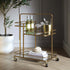 Clementine Antique Brass Effect Drink Trolley - daals