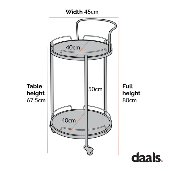 Berkeley Gold Effect Drink Trolley