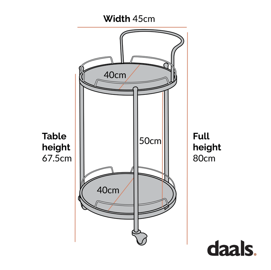 Berkeley Gold Effect Drink Trolley