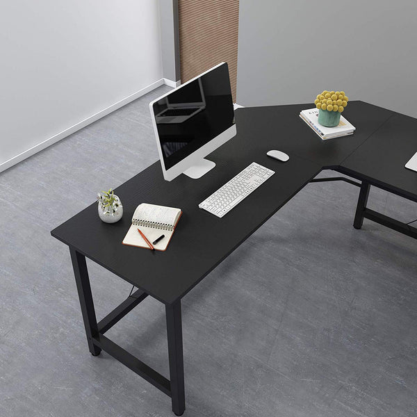 Munich L-Shaped Corner Desk in Black