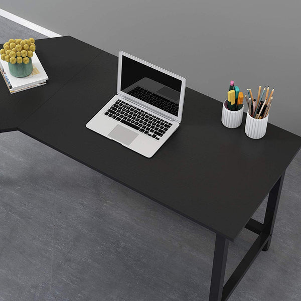 Munich L-Shaped Corner Desk in Black