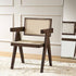 Jeanne Dark Walnut Cane Rattan Solid Beech Wood Dining Chair - daals